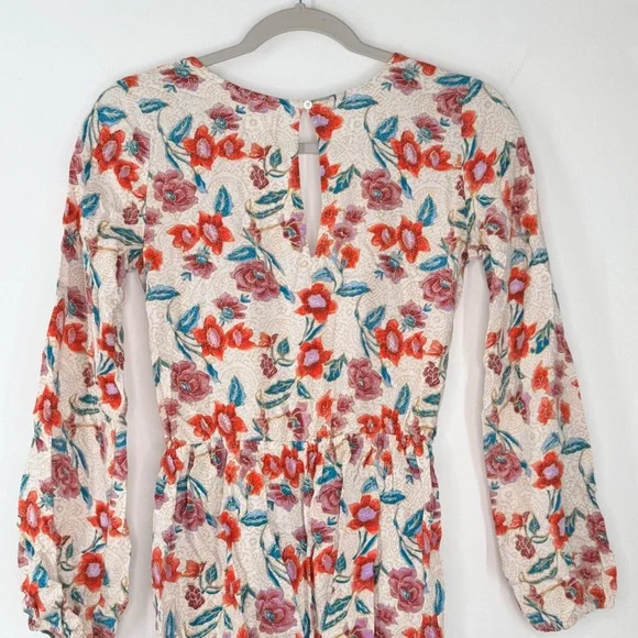 Hollister Long Sleeve Floral Romper Women’s Size XS - Picture 10 of 13